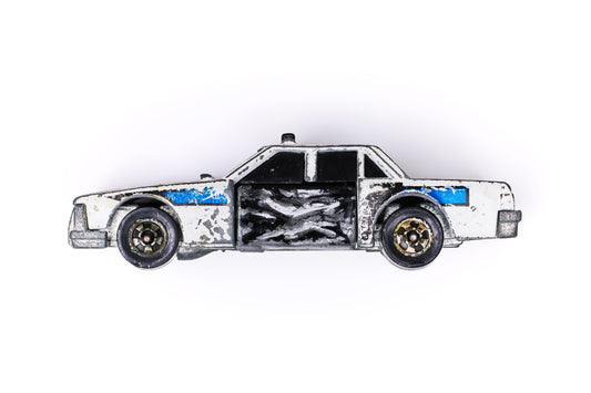 Fine Art - Matchbox- Crashed Cop Car - Limited Edition 1 of 5