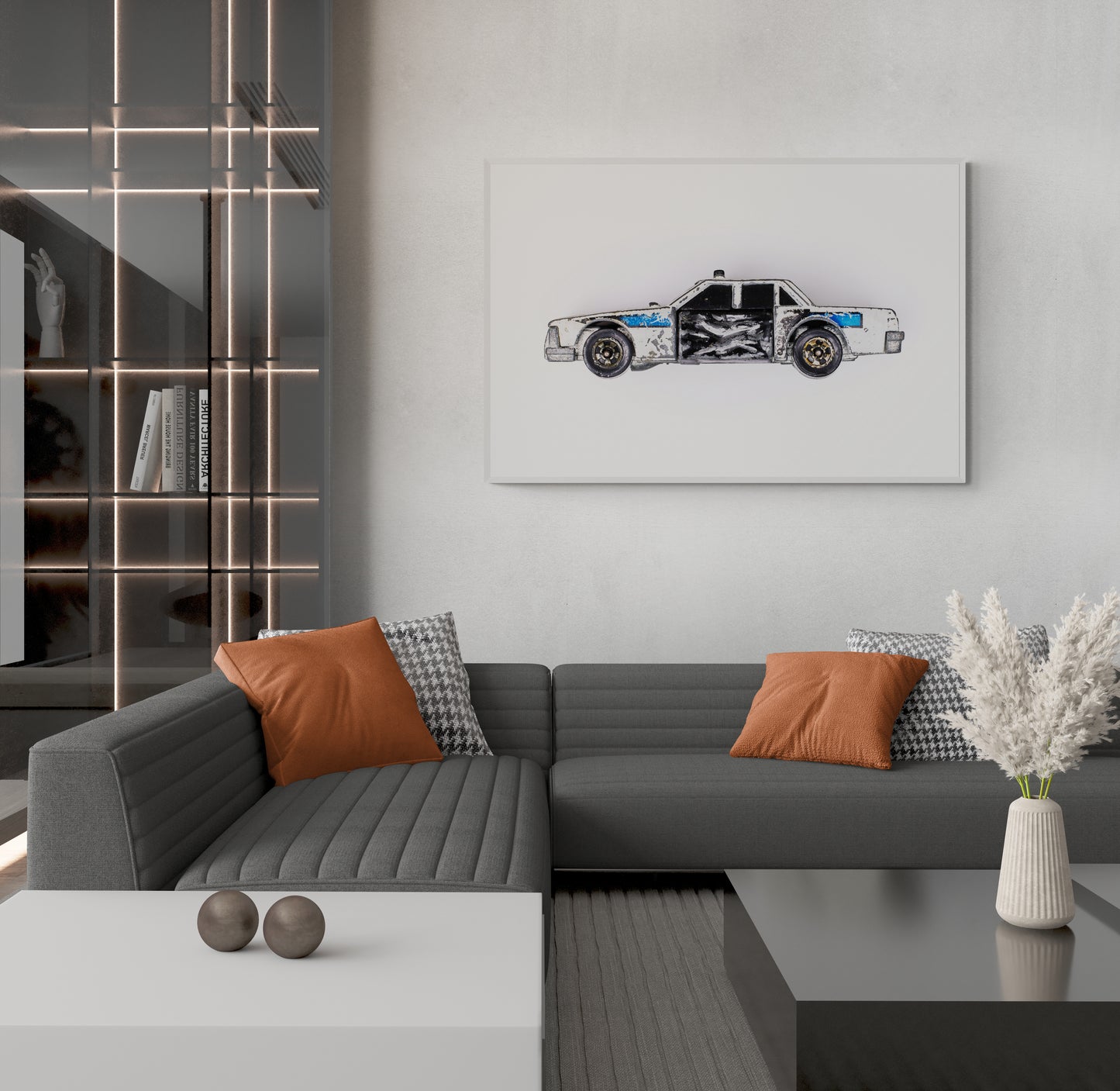 Fine Art - Matchbox- Crashed Cop Car - Limited Edition 1 of 5